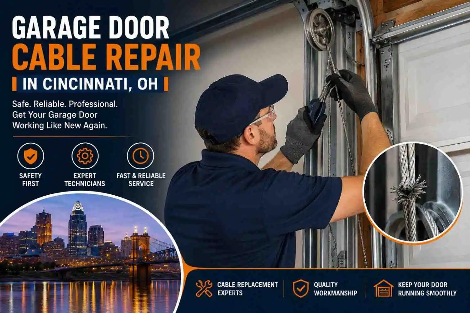 How to Repair Garage Door Cable in Cincinnati: Signs of Wear and How to Fix It Safely